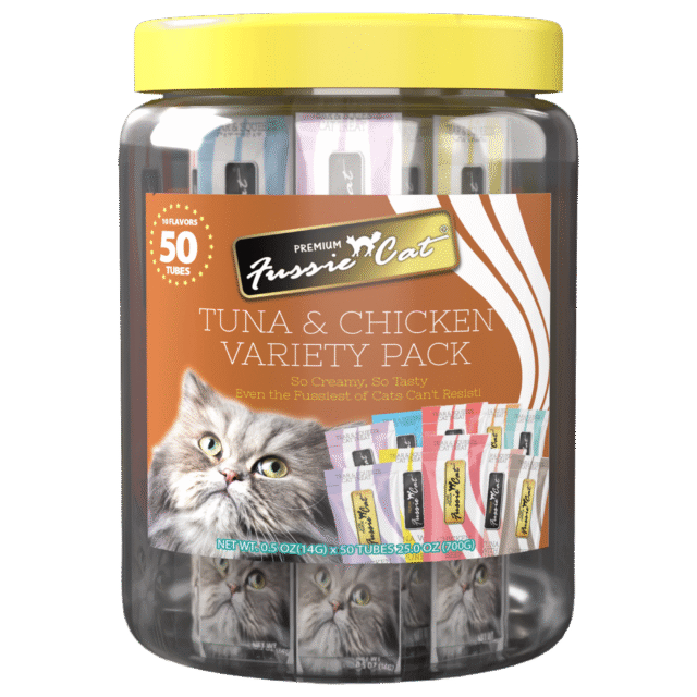 Fussie Cat Tuna & Chicken Purée Variety Pack (10 Flavors) Cat Treats