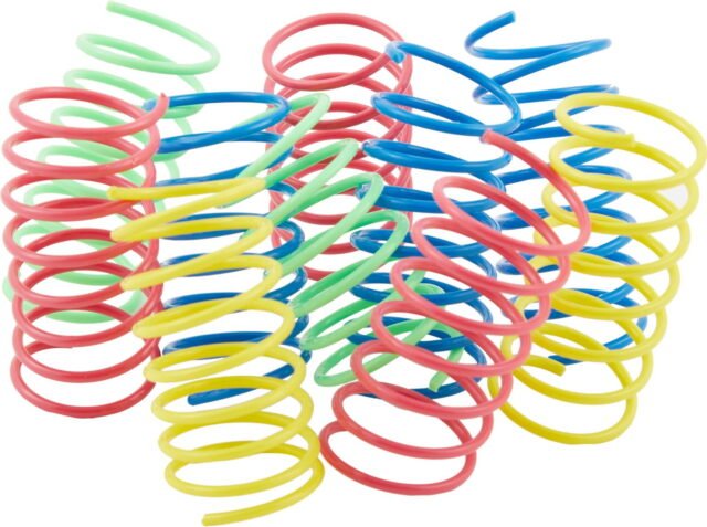 Spot Wide Colorful Springs Cat Toy