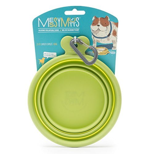 messy mutts silicone collapsible dog bowl