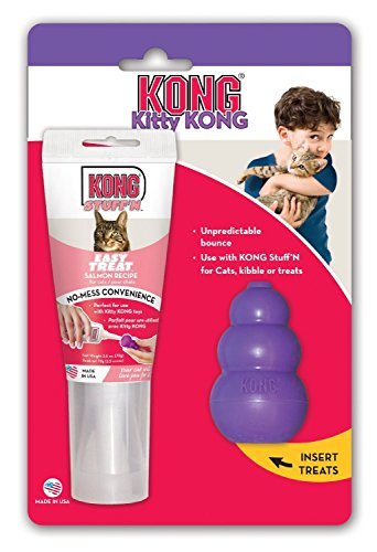 KONG Kitty Cat Toy: Interactive Rubber Play for Training, Suitable for All Breed Sizes, Lightweight 0.08 lbs