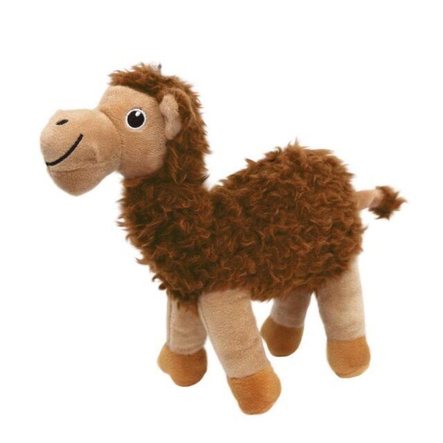 KONG Shakers Passports Dog Toy Camel Brown Medium
