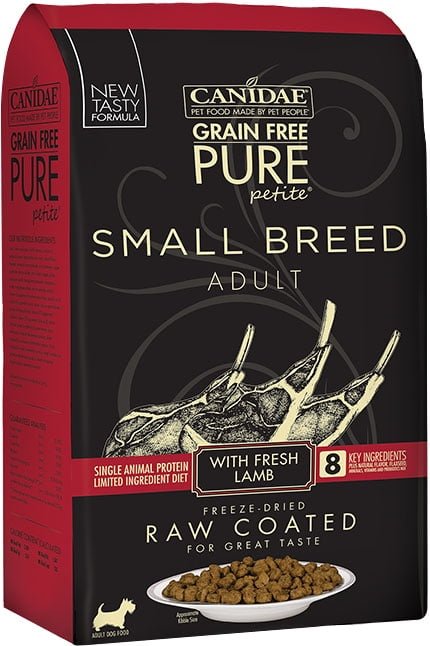 Canidae CANIDAE PURE Grain-Free Petite Small Breed Adult Raw Freeze-Dried Dog Food Lamb 1 Each/4 lb