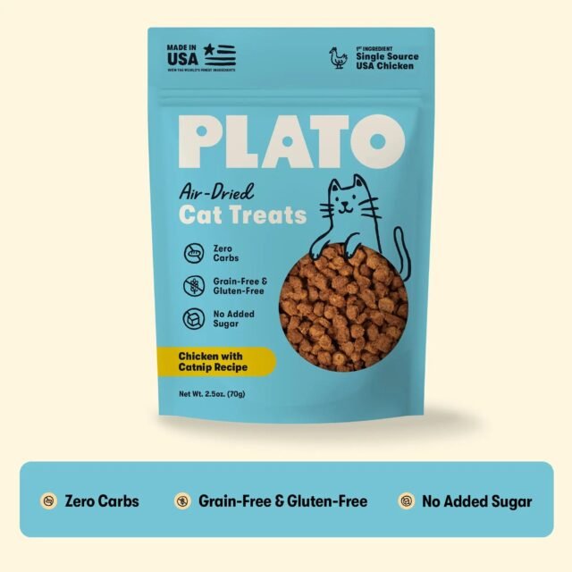 Plato Chicken & Catnip Recipe Air-Dried Cat Treats