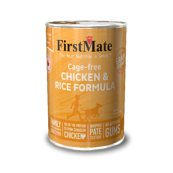 FirstMate Grain Friendly Cage-Free Chicken & Rice Formula Canned Dog Food