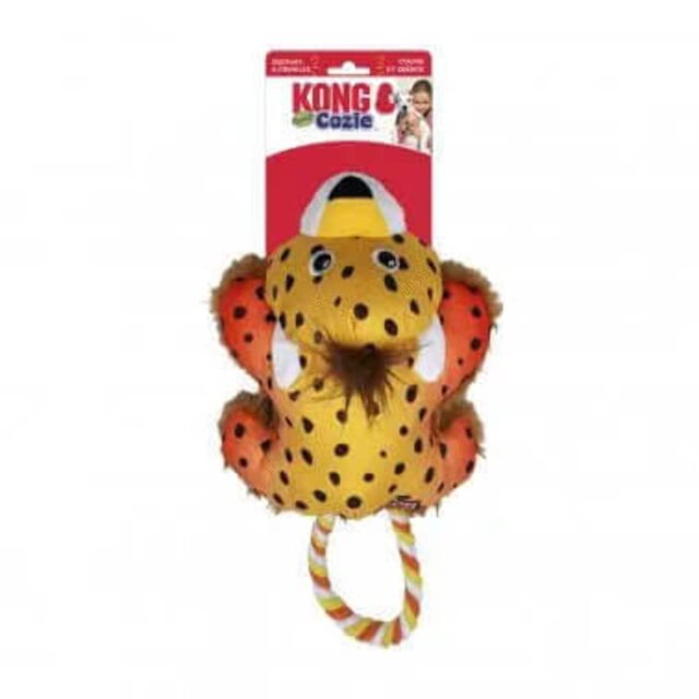 KONG Cozie Tuggz Cheetah Plush Dog Toy