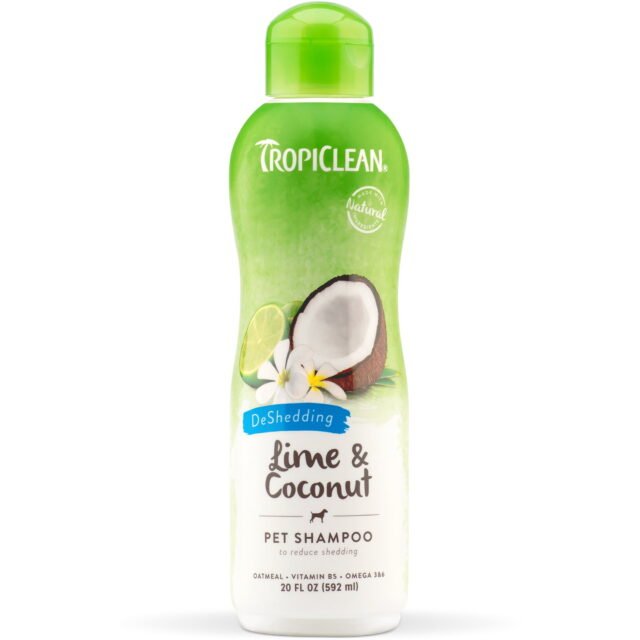 TropiClean Lime & Coconut Shed Dog Deshedding Shampoo 20oz