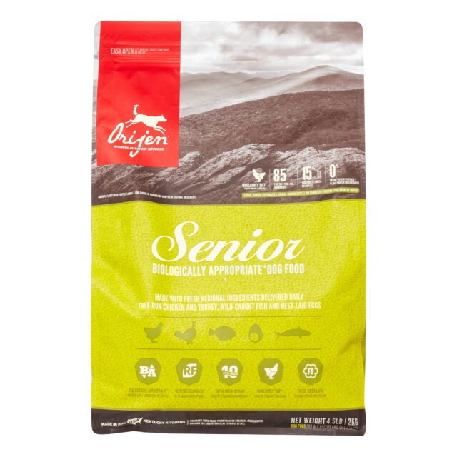 Orijen Senior Biologically Appropriate Grain-Free Chicken Turkey & Fish Senior Dry Dog Food