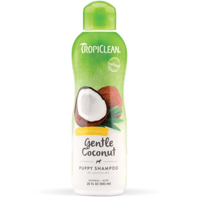 TropiClean Gentle Coconut Hypoallergenic Puppy and Kitten Shampoo 20oz – Hypoallergenic Dog Shampoo