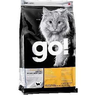 GO! Solutions SENSITIVITIES Limited Ingredient Dry Cat Food, 16 lb – Grain Free Duck Recipe – Cat Food to Support Sensitive Stomachs (B07ZPF84NQ)