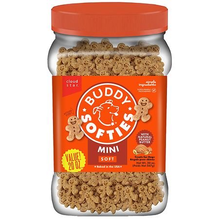 Buddy Biscuits Peanut Butter Flavor Soft and Chewy Dog Treats – 1.25lbs