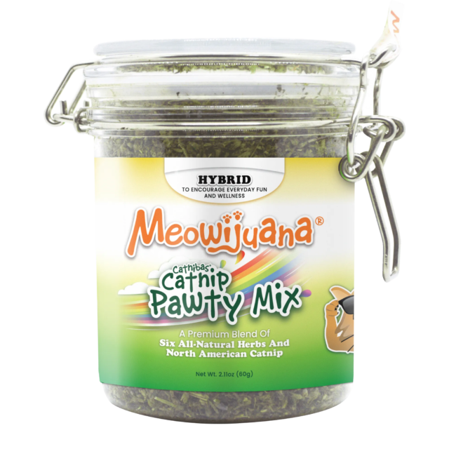 Jar of Catnibas Catnip Pawty Mix