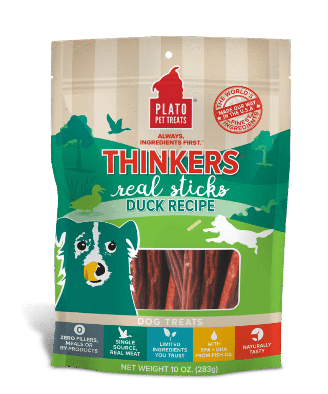 Plato Pet Treats Thinkers Duck Dog Treats 10 Ounce