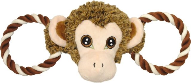 Jolly Pets Jolly Tug-a-Mal Monkey Tug/Squeak Dog Toy XLarge
