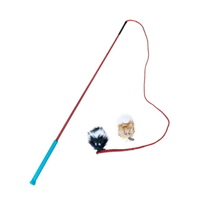 Outward Hound Tail Teaser Dog Wand Black One-Size