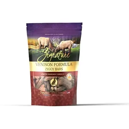 Zignature Venison Ziggy Bars Dog Treats – 12 oz