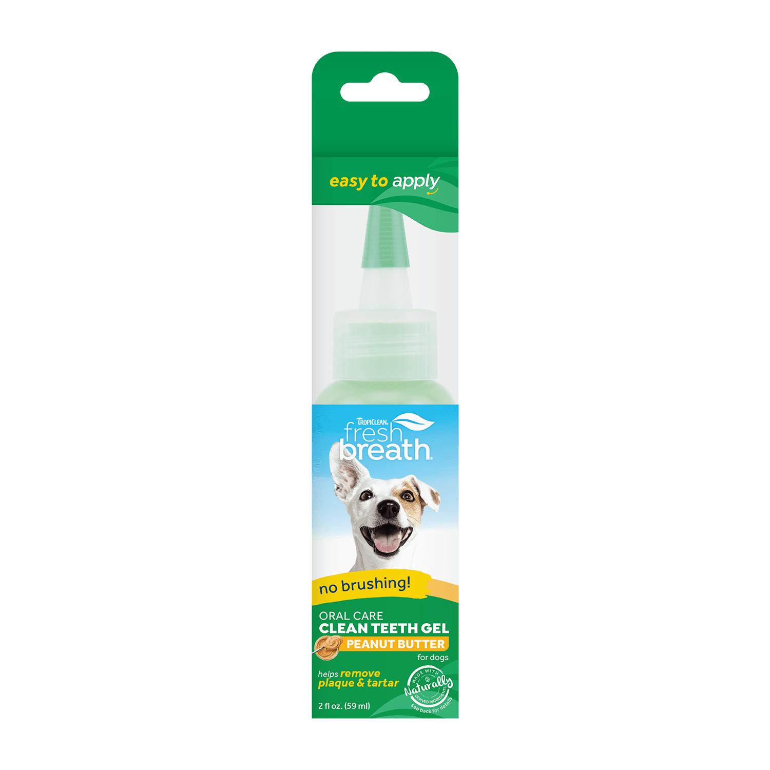 TropiClean Fresh Breath No Brushing Peanut Butter Flavor Clean Teeth Dental & Oral Care Gel for Dogs 2oz – A