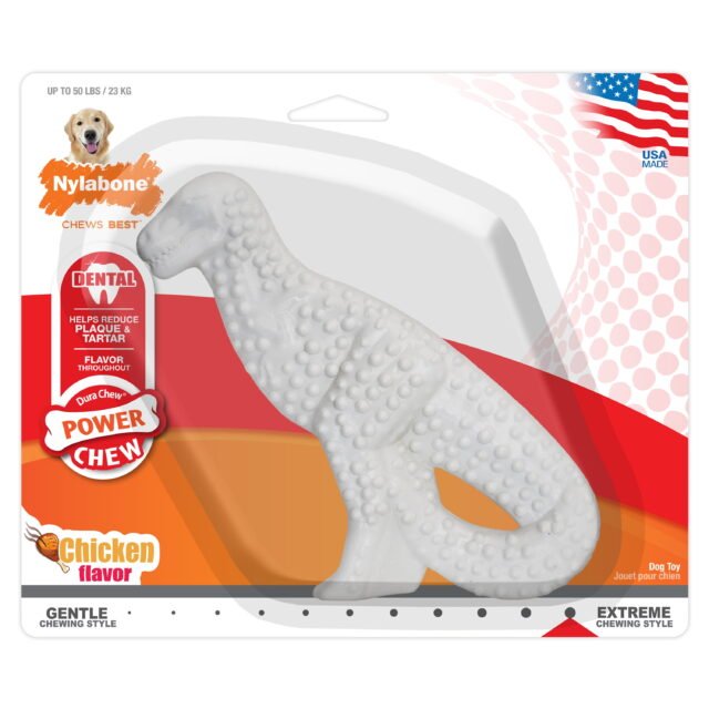 Nylabone Power Chew Dura Chew Dental Dinosaur Chew Toy