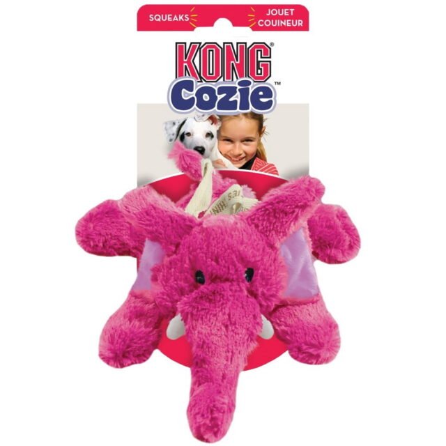 KONG Cozie Elmer Elephant Dog Toy Medium