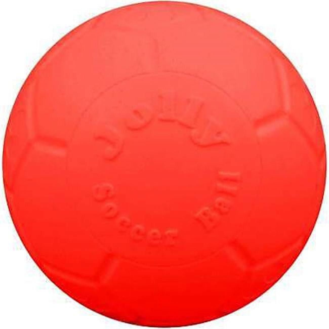 Jolly Pets Soccer Ball Orange 8 inch Vanilla Scented Rubber Chew Toy for Dogs