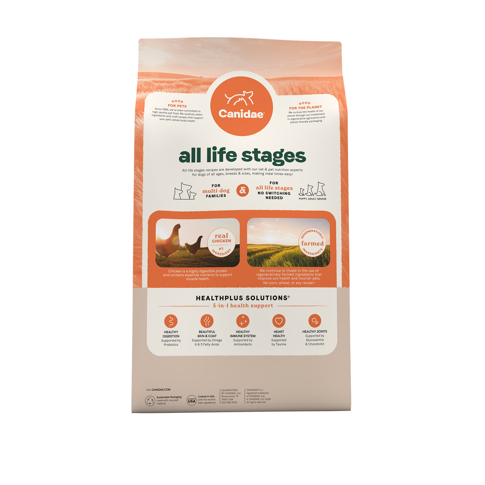 Canidae All Life Stages Multi-Protein - back of bag