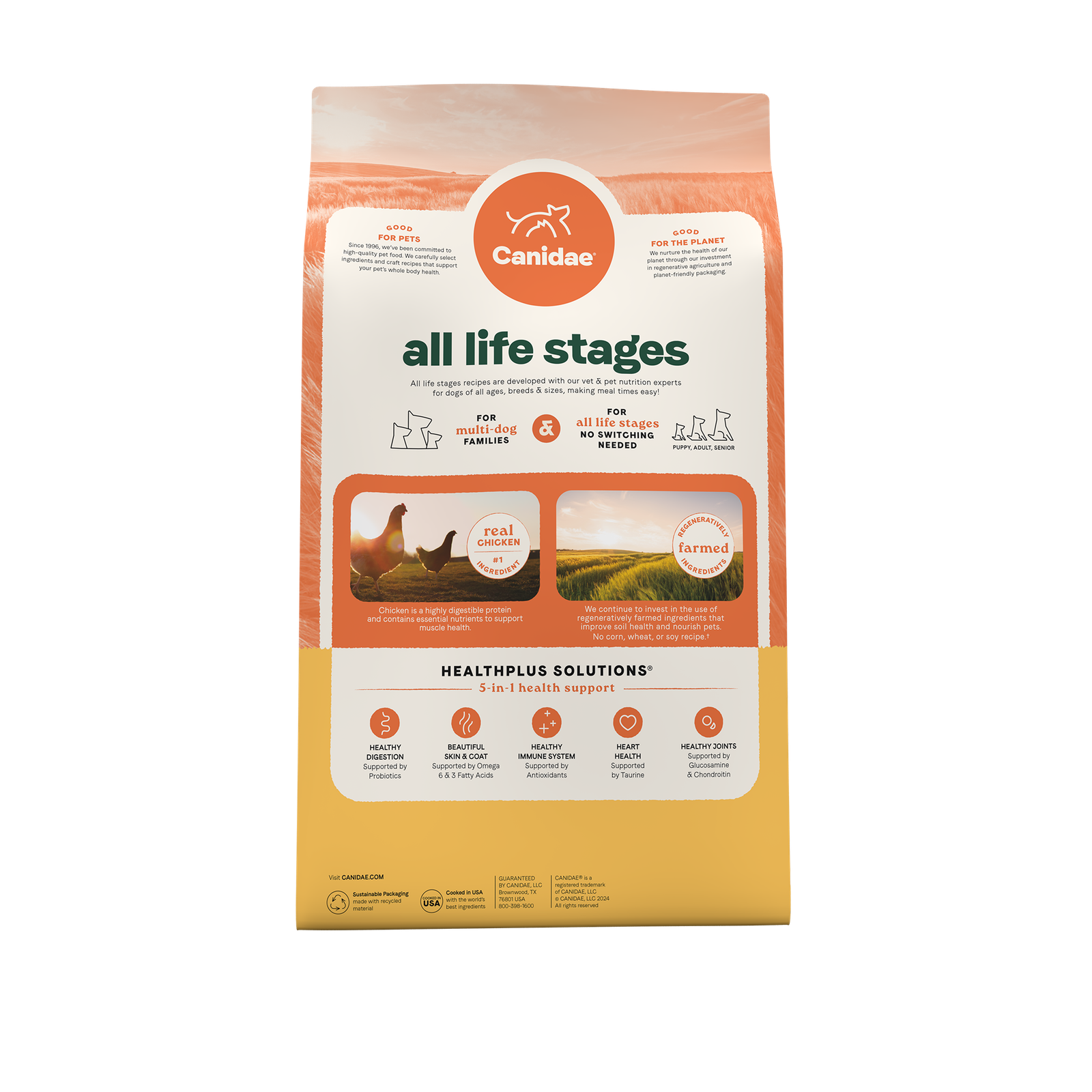 Canidae All Life Stages Real Chicken & Ancient Grains - back of bag