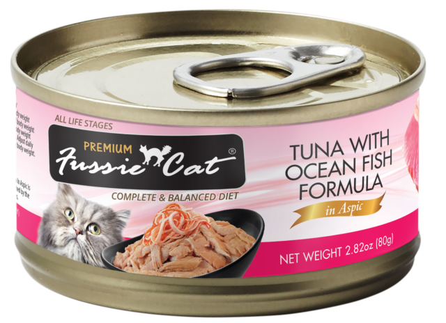 Fussie Cat Premium Tuna with Ocean Fish Formula in Aspic Grain-Free Wet Cat Food