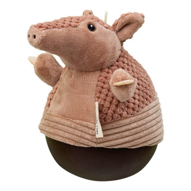 9 in. Roly Poly Armadillo Plush Dog Toy