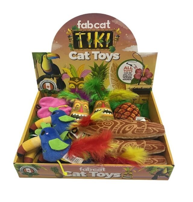 Fabcat Tiki Cat Toy Display – 25 Piece