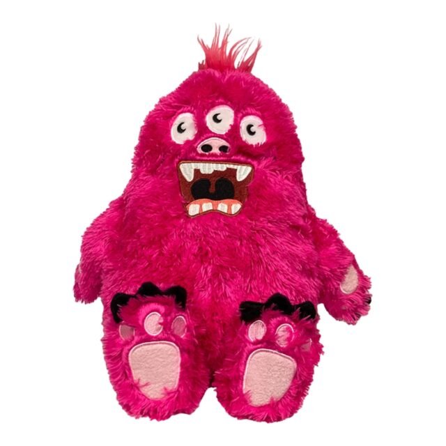 Dog Fluffy Monster Toy, Pink – Large