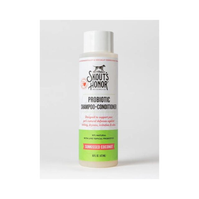 Skout’s Honor Sunkissed Coconut Probiotic Shampoo Plus Conditioner for Dogs, 16 fl. oz.