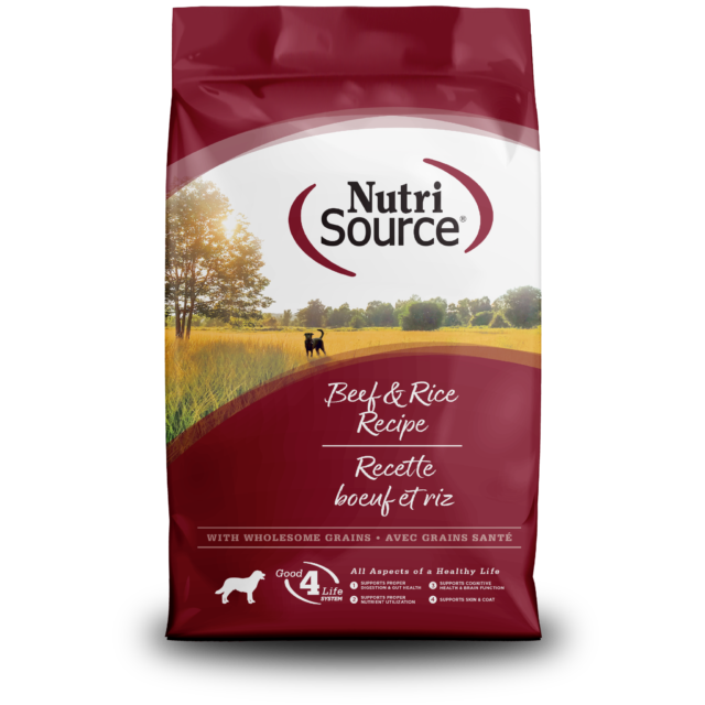 NutriSource Beef & Rice - front of bag