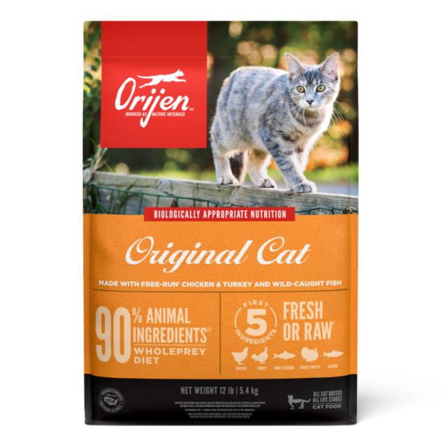 ORIJEN Original Cat Grain-Free High Protein Dry Cat Food (Chicken, Turkey & Wild-Caught Fish)