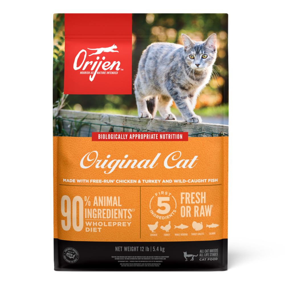 ORIJEN Original Cat Grain-Free High Protein Dry Cat Food (Chicken, Turkey & Wild-Caught Fish)