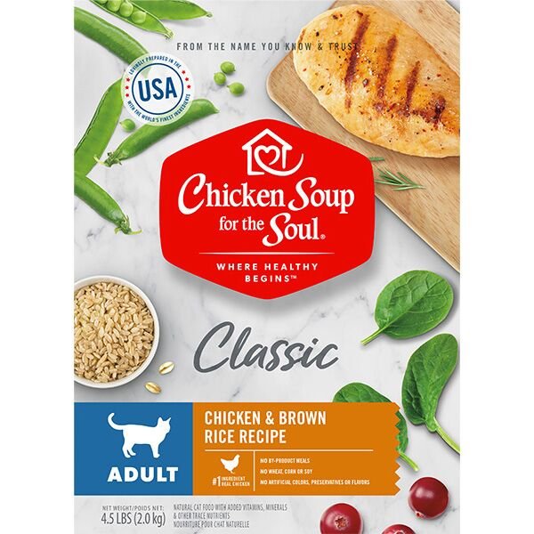 Chicken Soup for the Soul Adult Dry Cat Food – Chicken & Brown Rice Recipe Cat
