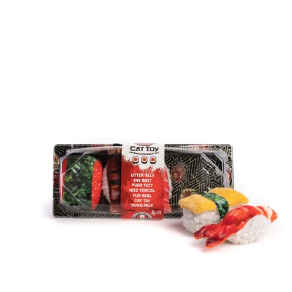Tray Sushi Cat Toys, 5 Count – Pack of 3