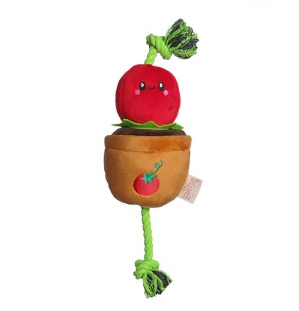 15 in. Tomato Treat-&-Tug Dog Toy