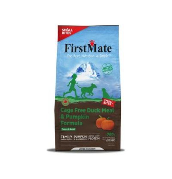FirstMate Small Bites Cage-Free Duck Meal & Pumpkin Grain-Free Dog Food