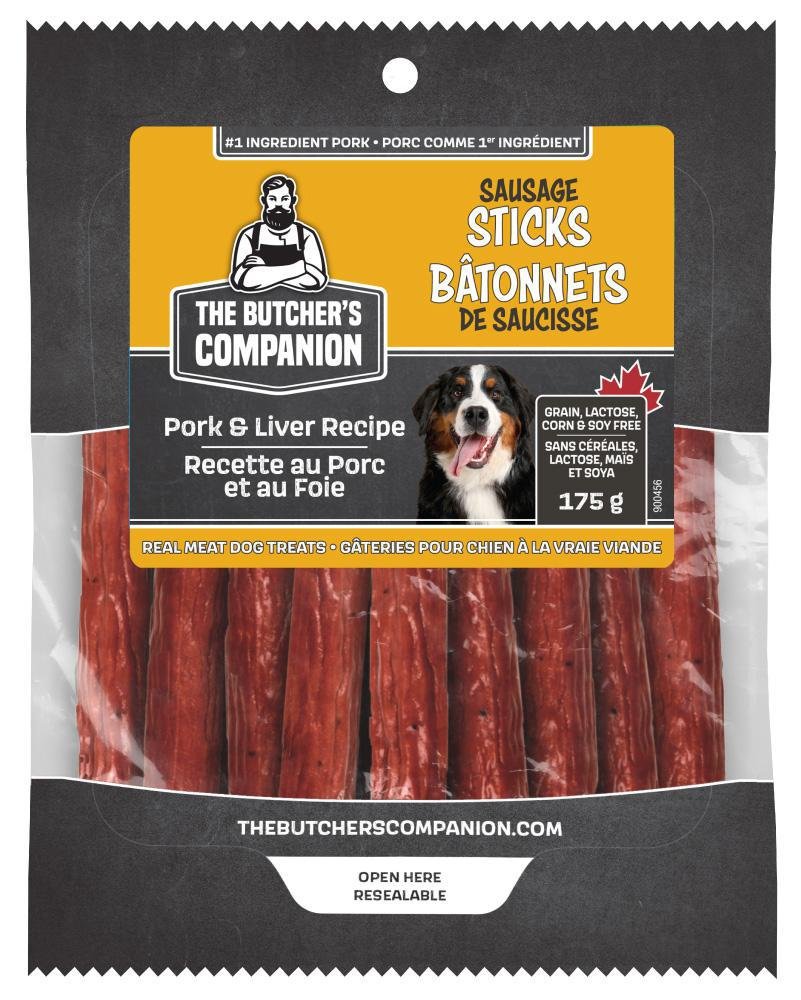 The Butcher’s Companion Pork & Liver Sausage Sticks Dog Treats 6.2 oz