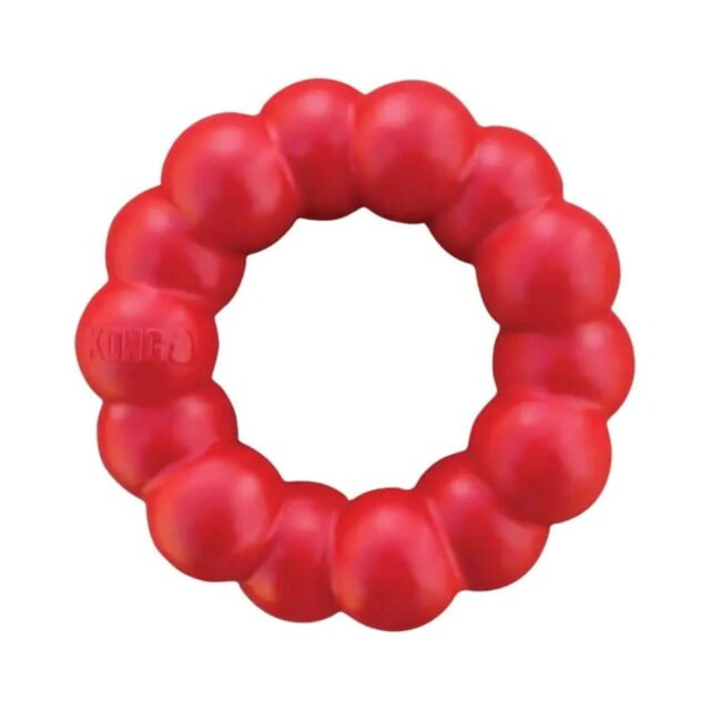Kong Red Rubber Ring Chew Toy for Pets – Medium Large Size