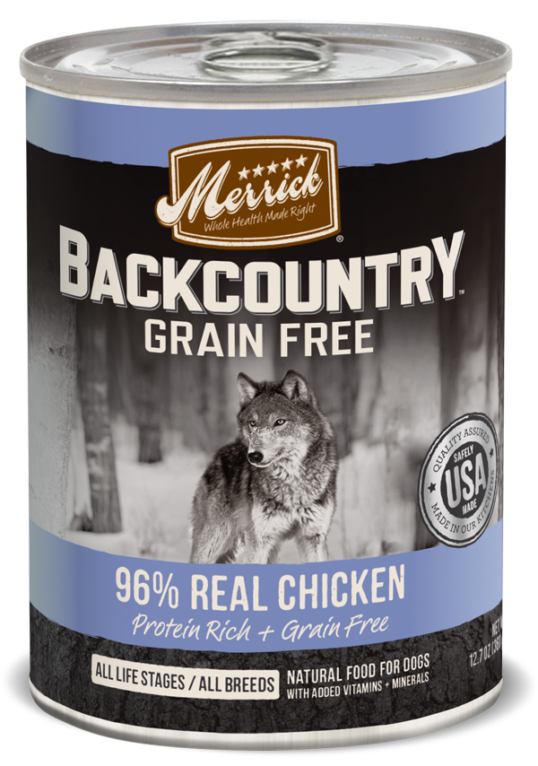 (12 Pack) Merrick 96% Chicken Adult Wet Dog Food, 12.7 Oz