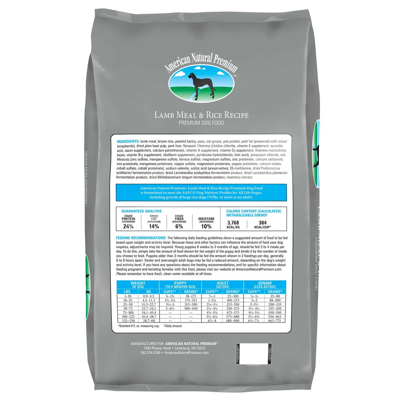 Burlo Pet Services ANP02076 12 lbs American Natural Premium Lamb Meal & Rice