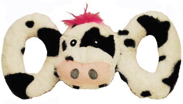Jolly Pets Tug-a-Mal Squeaky Cow Dog Toy Large