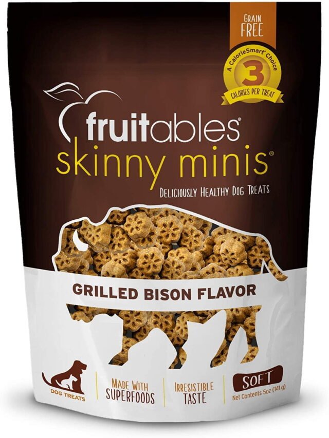 Fruitables Skinny Minis Grilled Bison Soft Dog Treats 5oz