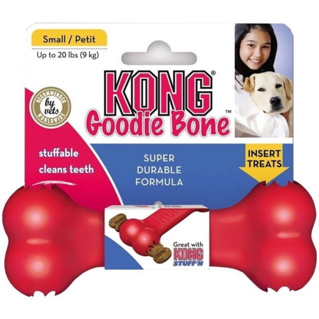 KONG Goodie Bone Dog Toy – S: Rubber, Occupy, Train, 0.17 lbs