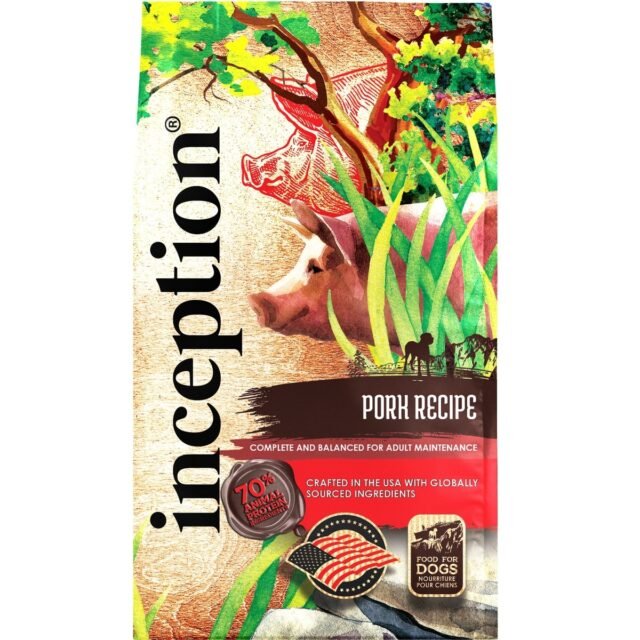 Inception Dry Dog Meat First Food Pork Recipe – Complete and Balanced Dog Food – Legume Free Meat First Dry Dog Food – 27 lb. Bag (B07YDSWYG2)