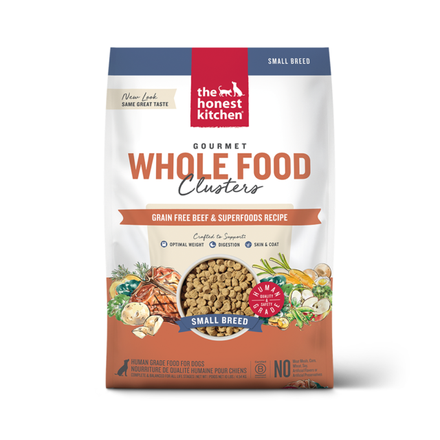 The Honest Kitchen Whole Food Clusters Grain Free Beef Dry Dog Food for Small Breeds