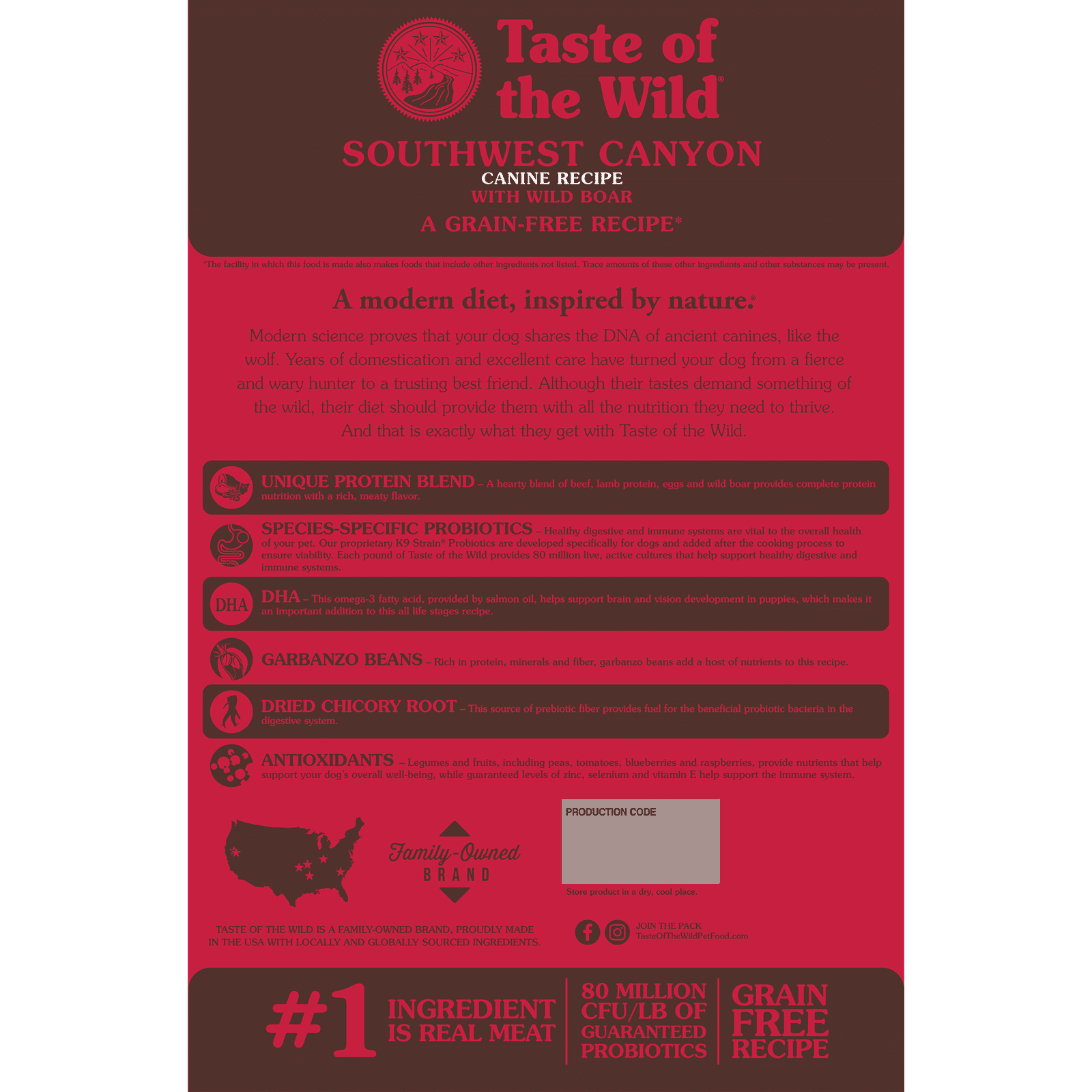 Taste of the Wild Southwest Canyon Grain-Free Wild Boar Dry Dog Food